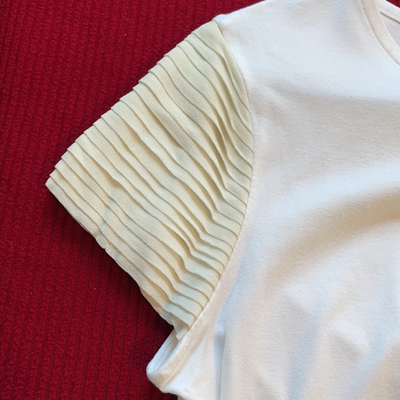 Lauren Ralph Lauren White Top With Ruffled Sleeves - Picture 6 of 6